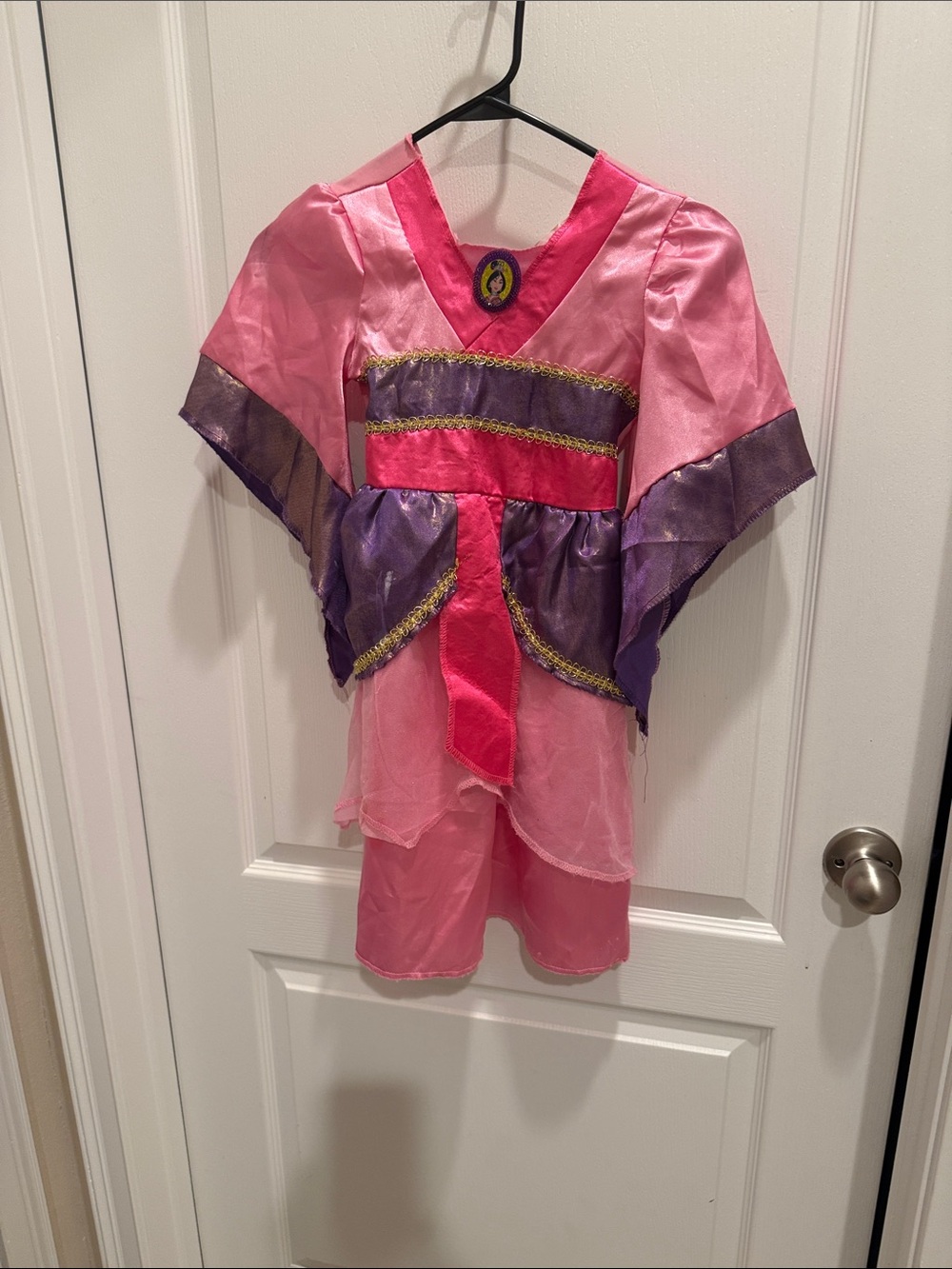 Disney Mulan, pink and Purple Princess Kimono Costume with Gold Trim size 4–6 X